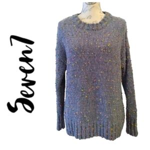 Seven7 | Gray Chenille Confetti Popcorn Sweater